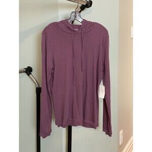 Vince Men's Double Layer Pullover Hoodie Sweater Purple Size S $230